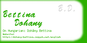 bettina dohany business card